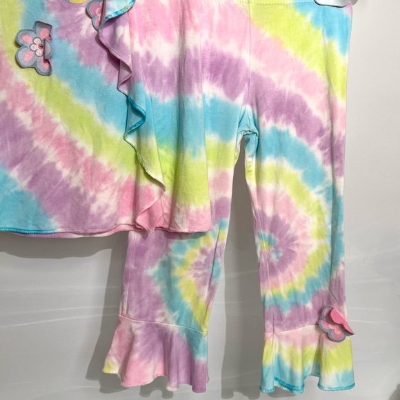 JM Collection Girls Tie-dye 2 Piece Pants Set Size 4T - Picture 9 of 15